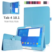 Чехол-накладка для samsung Galaxy Tab 4 10,1 SM T530/T531/T535, Ультратонкий защитный чехол-подставка из искусственной кожи для планшета