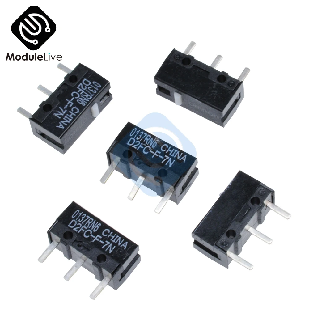 

5PCS OMRON Mouse Micro Switch Microswitch D2FC-F-7N For Mouse Button Fretting D2FC-E-7N D2FC D2F-J New