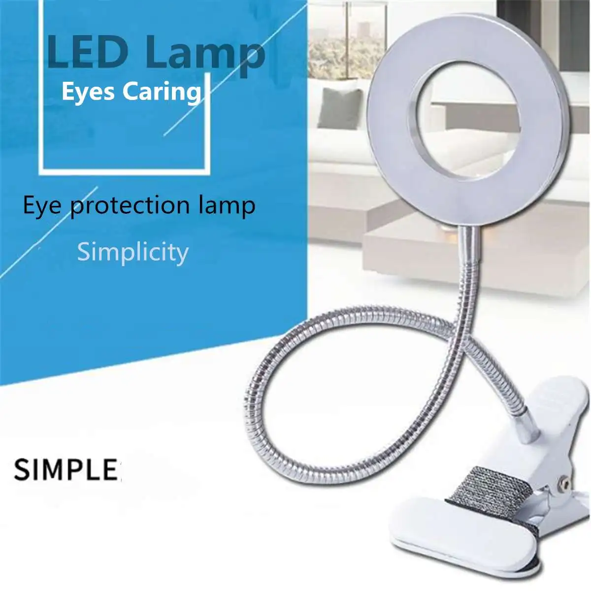  Led Desk lamp USB Warm/Cool Light Dimmable Table Lamp with Clip Bed Reading Book Night Light LED De - 4000337178750