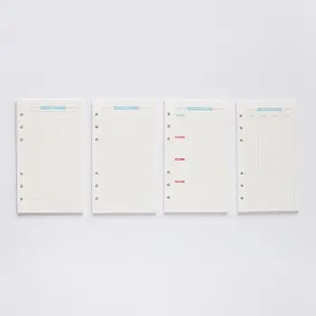 

6 Holes Refill Inner Paper Diary Week Month Planner for A5 Loose Leaf Notebook