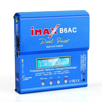 

iMAX B6 RC Charger AC Charger 80W RC Toys Charger 6A Dual Channel Balance Charger Li-ion Nimh Nicd Lipo Battery With LCD Screen