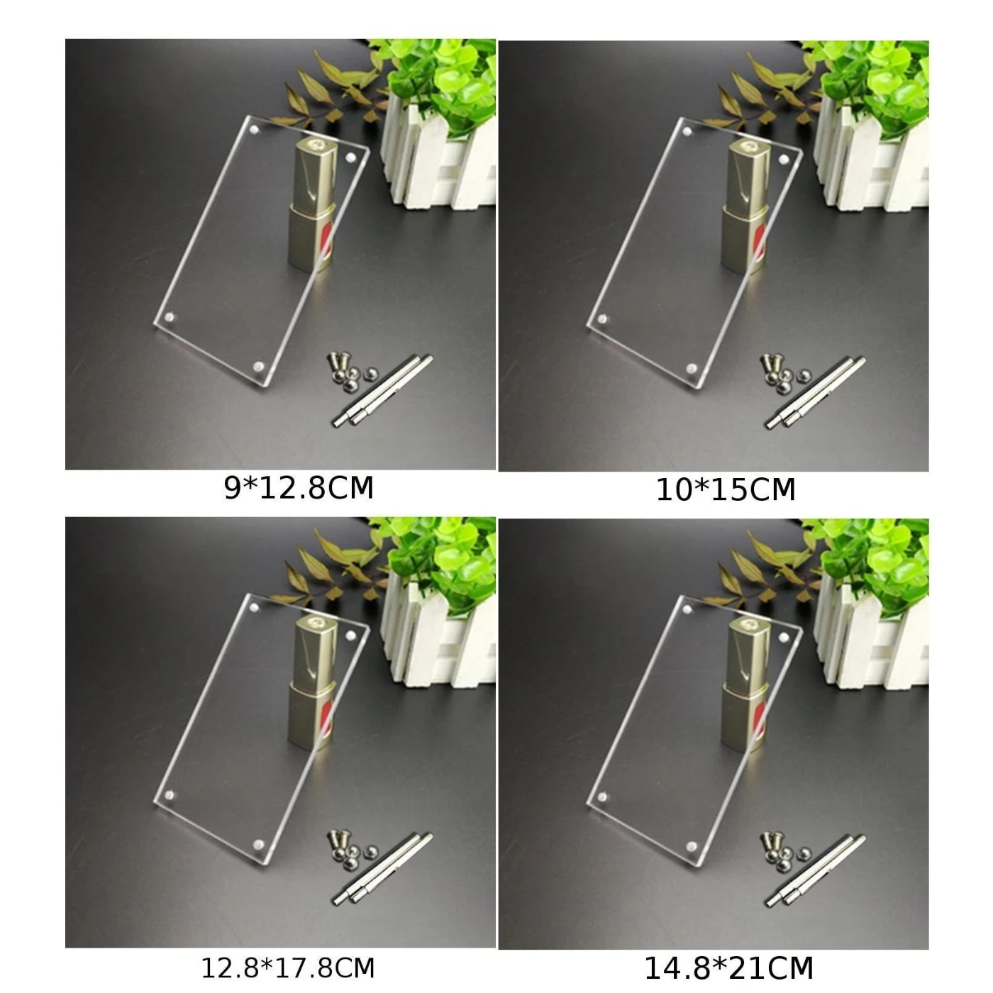 Acrylic Photo Frame Poster Wall Picture Holder Clear Display Elements Ornament