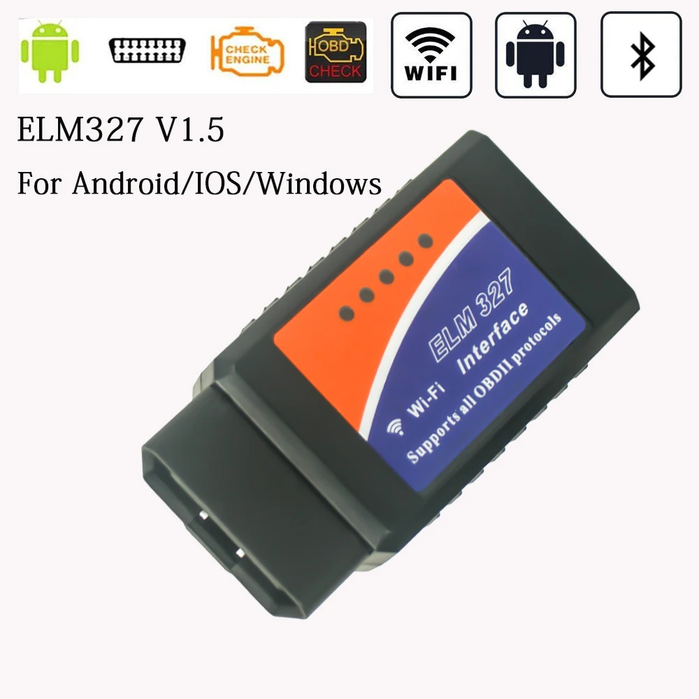 ELM327 V1.5 Bluetooth/Wifi Авто OBD2 для VW CC/EOS/Golf/GTI/Jetta/Passat/Phaeton/Polo/Rabbit/Sharan/Tiguan/Touareg