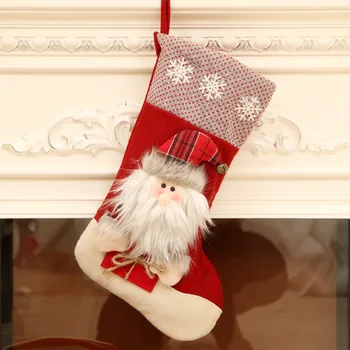 

Christmas Socks Tree Decorative Pendant Mini Stocking Candy Gift Bag Festival