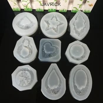 

9Pc Flower Butterfly Carved Jade Pendant Silicone Mold Resin Jewelry Earring DIY