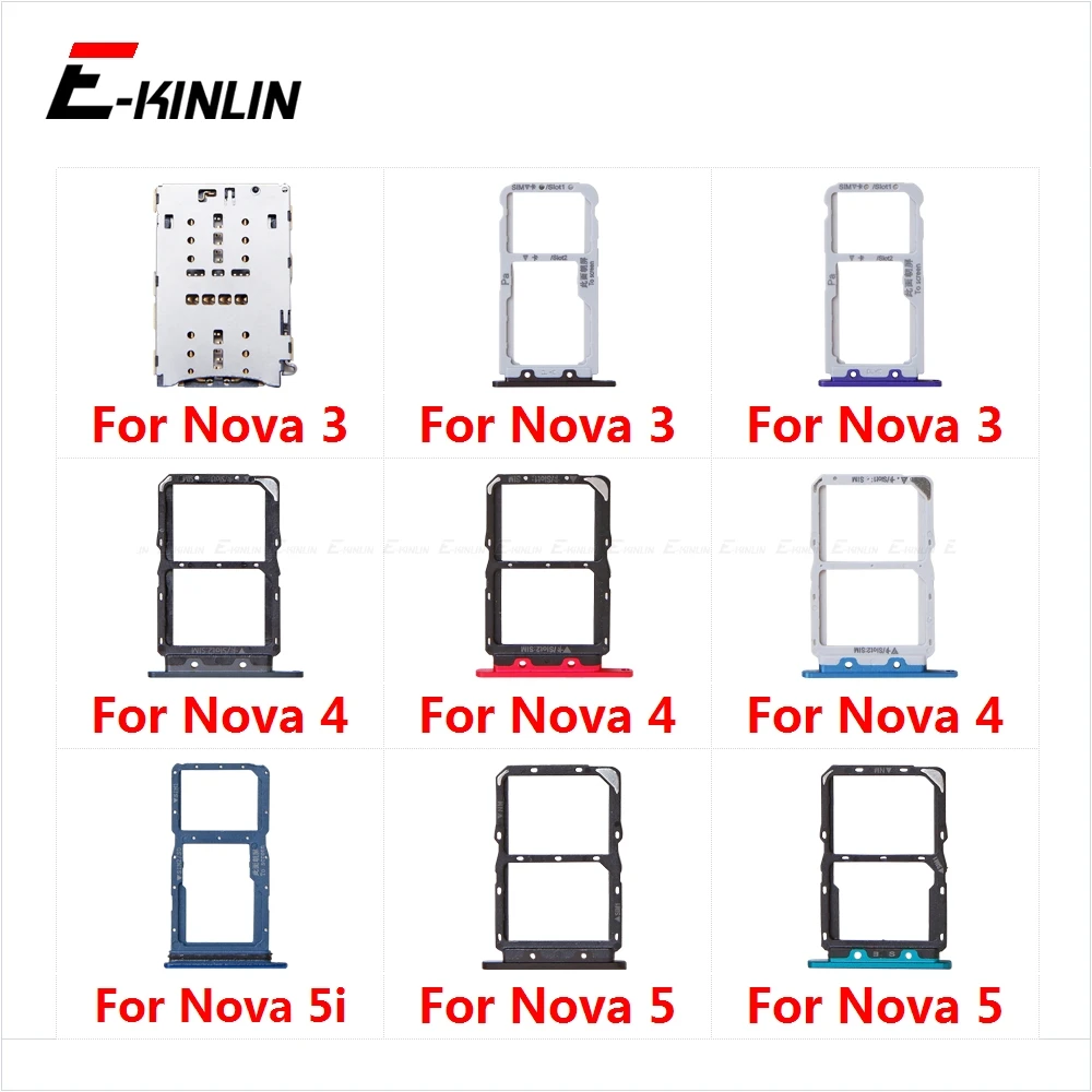 Лоток для sim-карты Гнездо Слот-ридер адаптер HuaWei Nova 5i 5 4 3 Micro SD Держатель карты