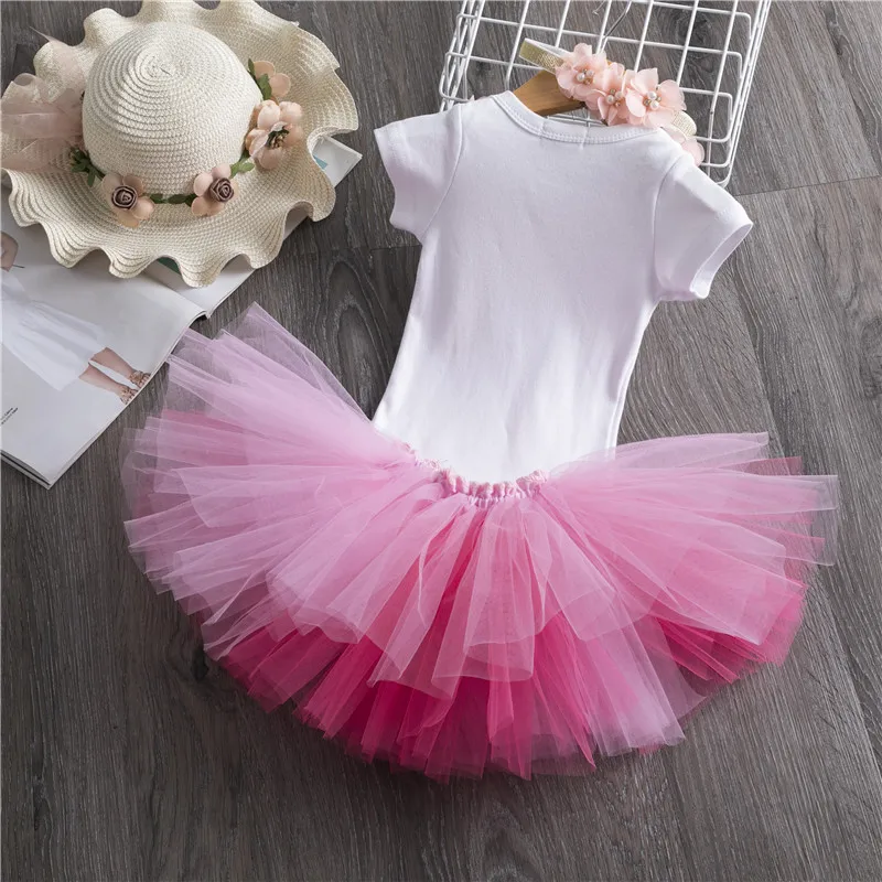 1 Year Baby Girl Dress Unicorn Party Tutu Girls Dress Newborn Baby Girls 1st Birthday Outfits Toddler Girls Photoshoot Costume