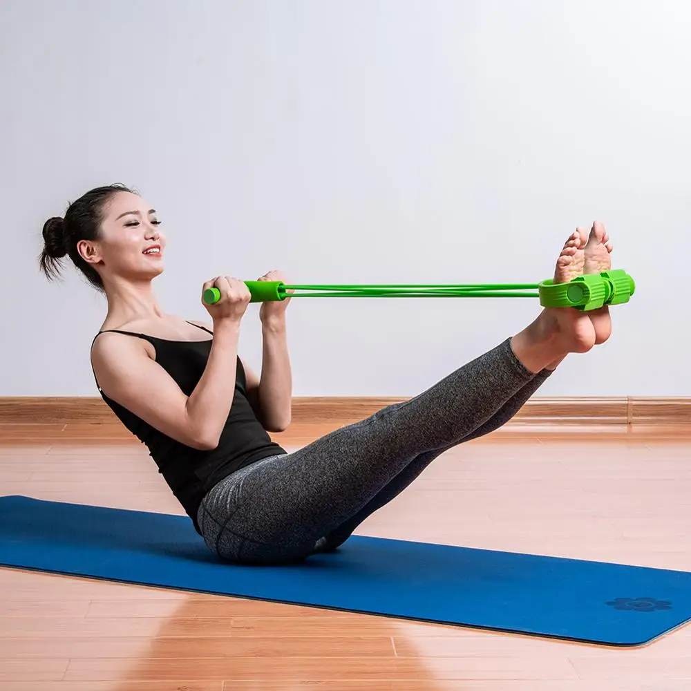 Elastic Leg Arm Pedal Exercise Resistance Band Pull Up Pilates Yoga Physio 