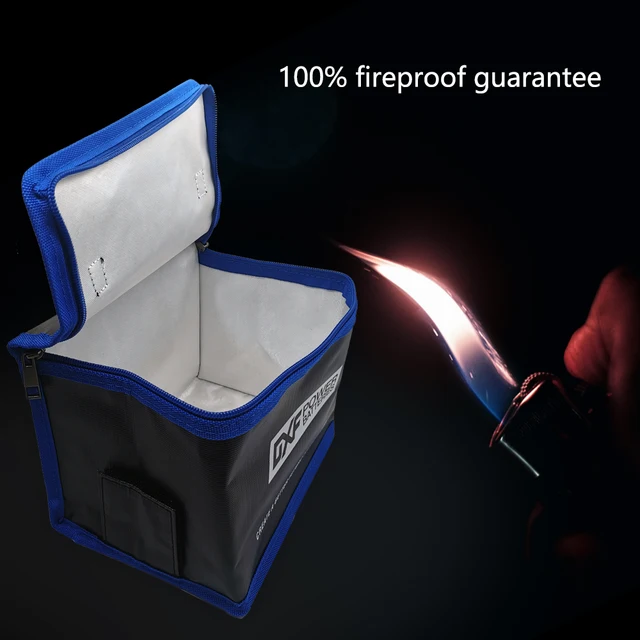DXF Lipo Bag Fireproof Waterproof Explosion-Proof Portable Lipo Safety Bag 215 * 145 * 165mm for RC FPV Racing Drone Car Battery 2