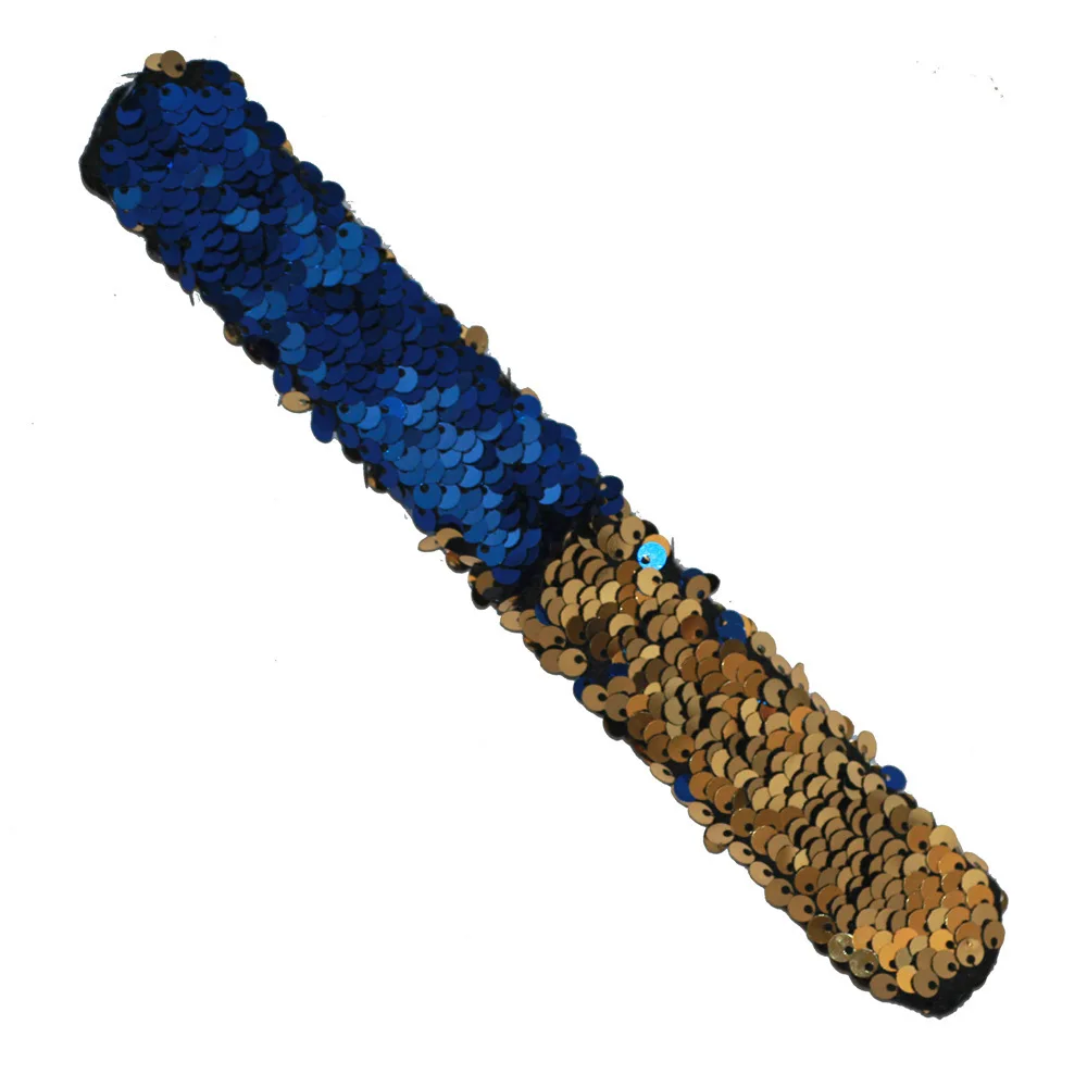 royalblue gold 12 цветов, волшебные блестки, Русалочка, потрепанные браслеты, блестки, двусторонний Блестящий СЛЭП, браслеты, браслет с подвесками для детей - Окраска металла: royalblue gold