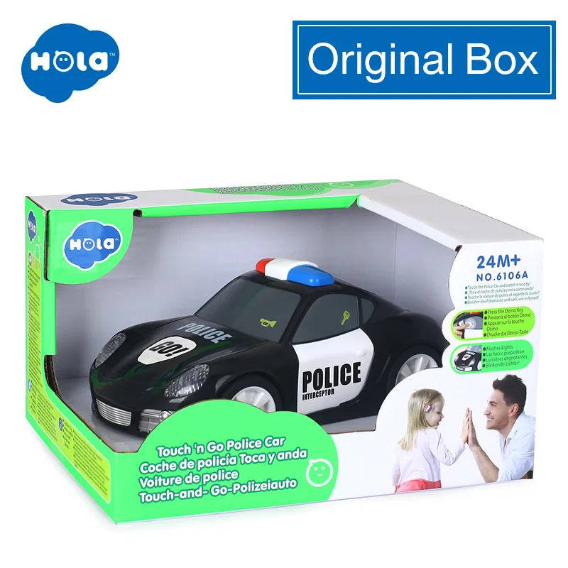 HOLA TOYS 6106A Игрушки для малышей быстрая полицейская модель автомобиля с сенсорной функцией оттягивающие Машинки Игрушки - Цвет: ORIGINAL BOX