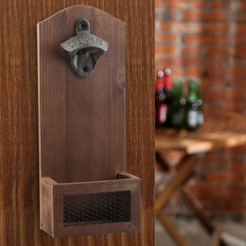1Pcs Creative Retro Wall Opener Wall-Mounted Bar Beer Glass Bottle Bottle Opener Home Decoration Hanging Section
