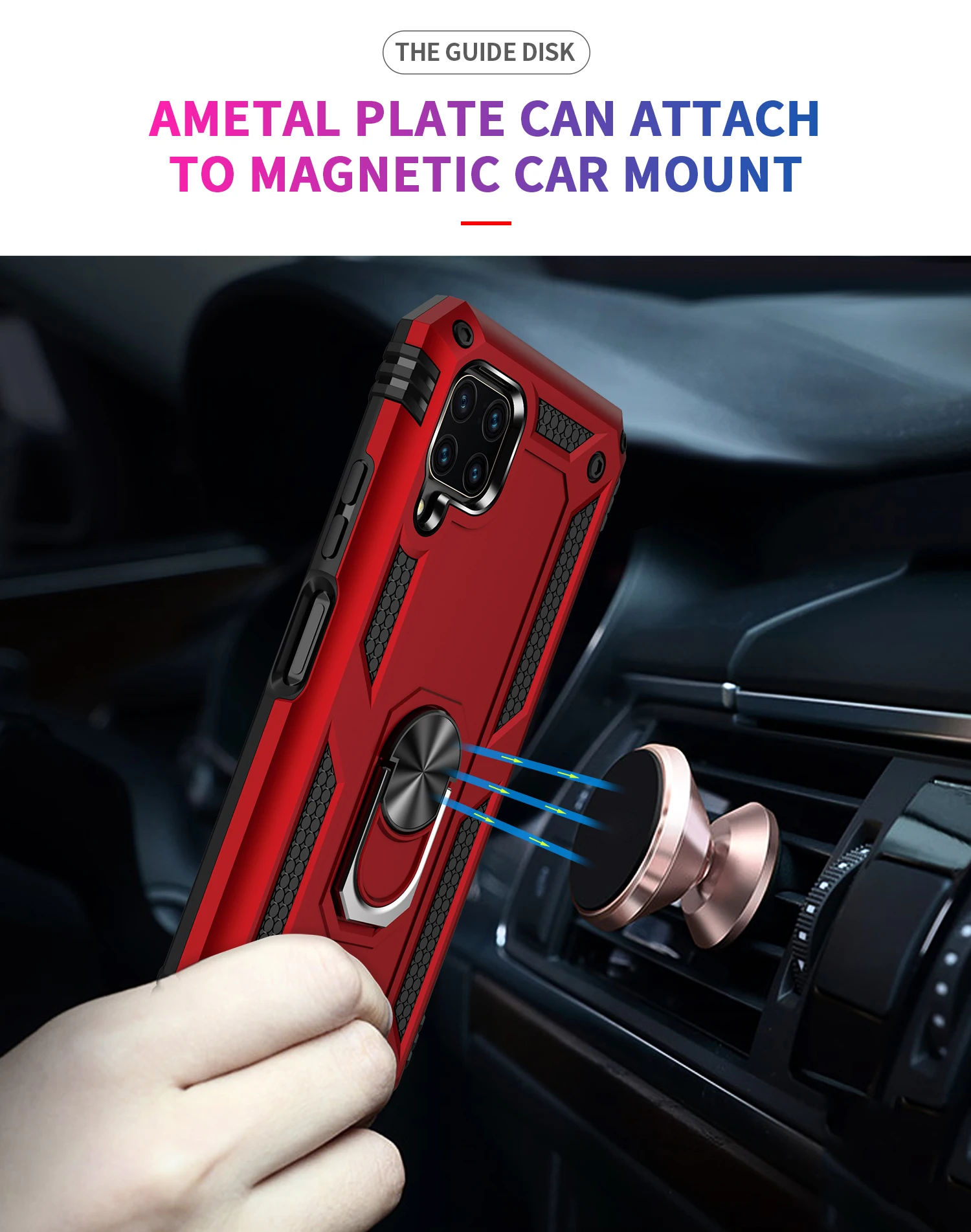 Shockproof Case for Huawei P40 Lite Case Bumper on Huawei P40 Lite Military Armor Magnetic Car Holder Phone Cover best waterproof phone pouch