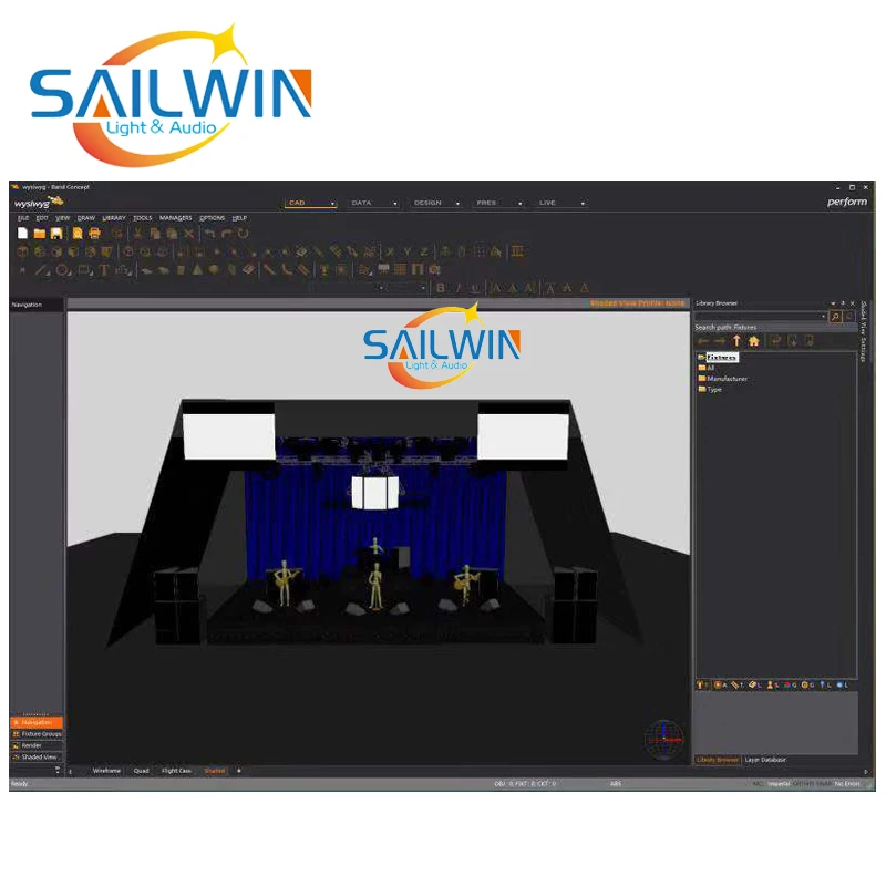 SAILWIN сценический свет WYSIWYG R40 ключ английская версия 40 R40 собака Преформа зашифрованная собака освещение Театральная сцена место представления