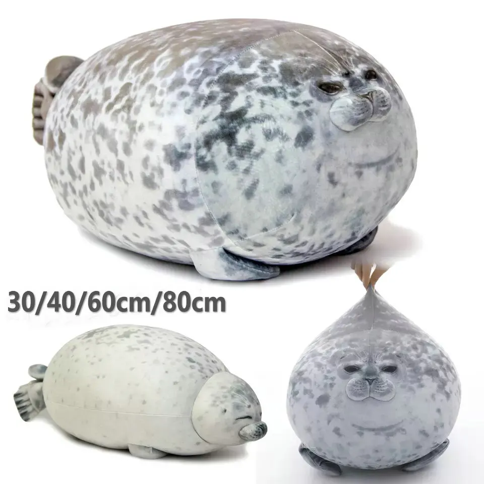 Fat Blob Подушка тюлень пухленькая плюшевая подушка Kawaii Япония пушистая сердитый
