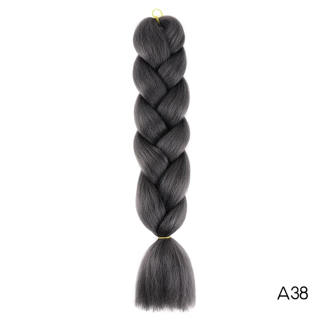 Hair Braid Synthetic Jumbo False Braid Pre Stretched Afro Wholesale Ombre Braiding Hair Extensions  Color Dreadlocks #1B