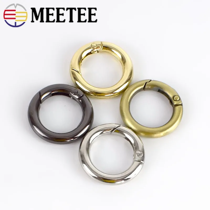 Meetee экологически чистый круглый кольцевой пояс с металлической пряжкой ремень собачий воротник, тканевая лента застежка брелок Карабин багаж DIY Швейные аксессуары