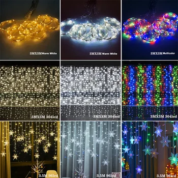 

Merry Christmas Curtain Light String Christmas Tree Decorations Christmas Decorations for Home Navidad Xmas Gift New Year 2021