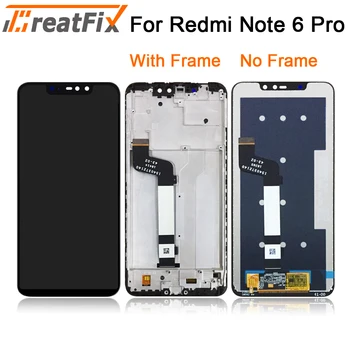 

100% Work for Xiaomi Redmi Note 6 Pro LCD Display with Frame Touch Screen Digitizer LCD Redmi Note6 Pro Assembly Repair Parts