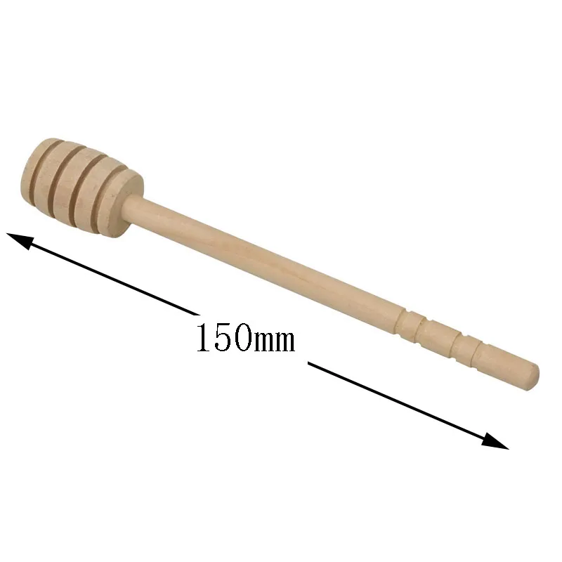 50 pcs 15cm Long Handle Wood Honey Stir Bar Practical Honey Mixing Stick Jar Spoon Supplies For Coffee Milk Tea Kitchen Tool