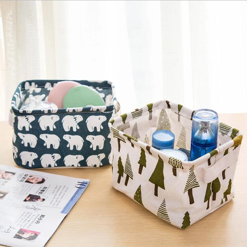 1PCS Desktop Storage Basket Sundries Underwear Toy Storage Box Cosmetic Book Organizer Stationery Container Laundry Basket