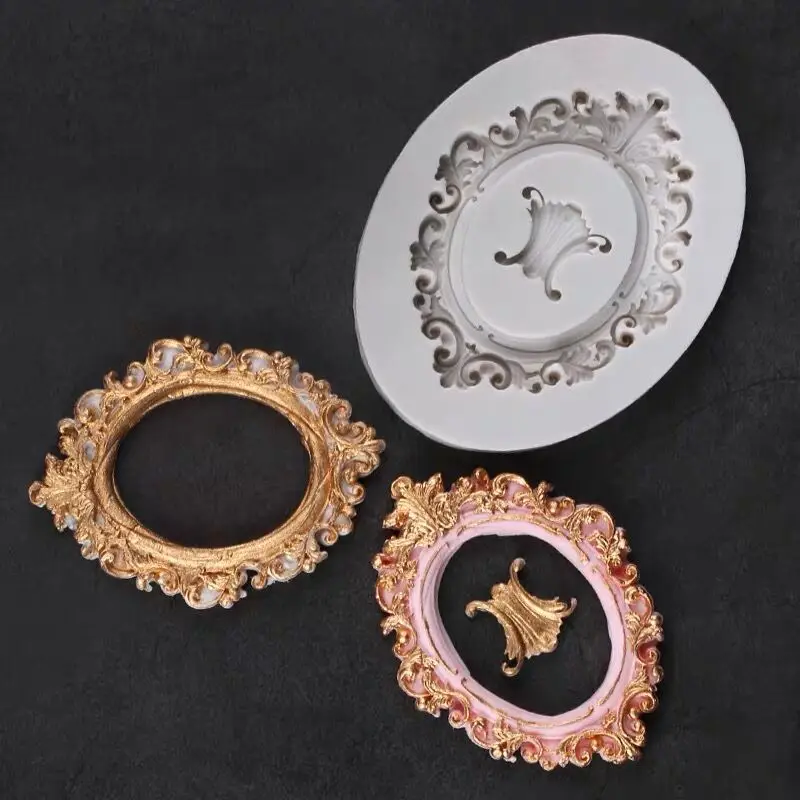 

1PC European pattern border fondant mold cake mold Silica gel baking utensils easy to take off mold cake decoration tools