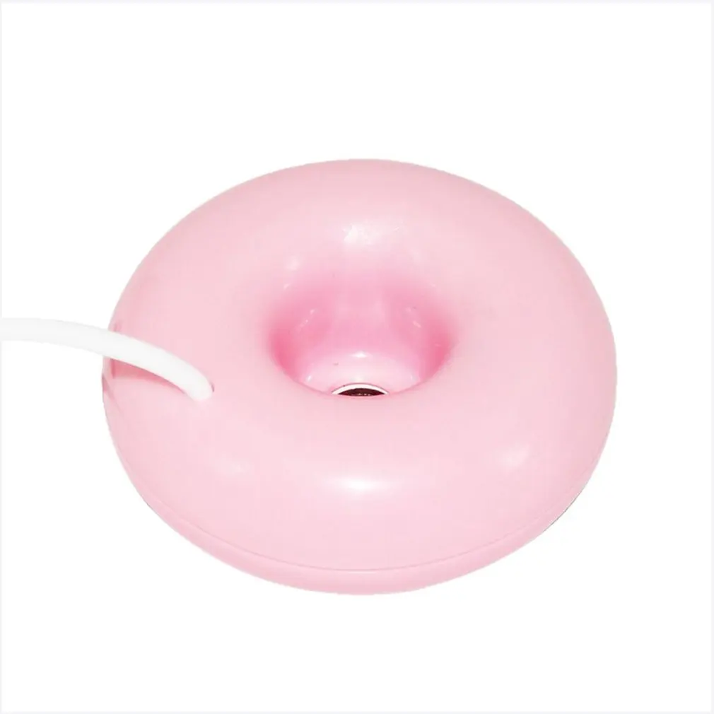 Портативный мини-увлажнитель с отрицательными ионами и пончиками, увлажнитель воздуха с USB, очиститель, арома-диффузор, паровой увлажнитель для дома, Прямая поставка - Цвет: Розовый