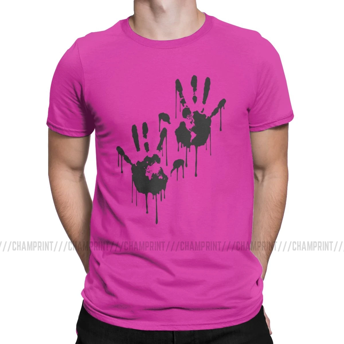 Death Stranding, Мужская футболка, хлопок, потрясающие футболки с круглым вырезом, Kojima Products, футболки с коротким рукавом, одежда, новое поступление - Цвет: Фуксия