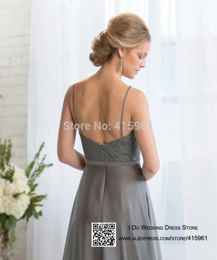 robe de soiree серое длинное платье подружки невесты кружевное с открытой спиной свадебное платье для гостей vestido de noiva шифон