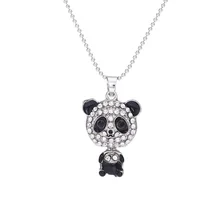 JINSE NEB025 искусственный хрусталь цепочка на свитер Цепочки и ожерелья с милым рисунком панды ювелирные изделия подарок ко Дню Святого Валентина