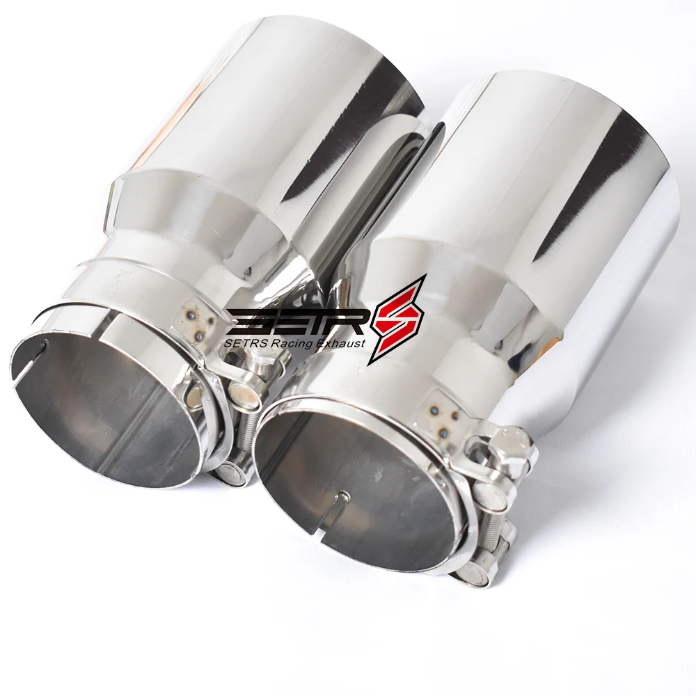 Stainless Steel Universal Exhaust System End pipe Car Exhaust Pipe Single Straight Muffler Tip 1 PC For Mitsubishi Mazad exhaust muffler tip exhaust trim pipe exhaust pipe muffler