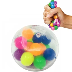 1/3pcs Clair Balles Anti Stress Balle Colorée L'autisme Humeur Compression Soulagement Sain Jouet Drôle Gadget Évent Jouet Enfants Cadeau De Noël 