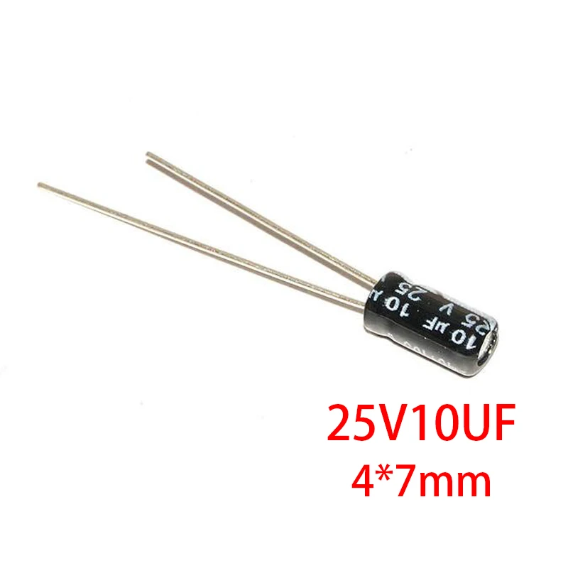 50PCS 25V10UF 4*7mm Electrolytic capacitor