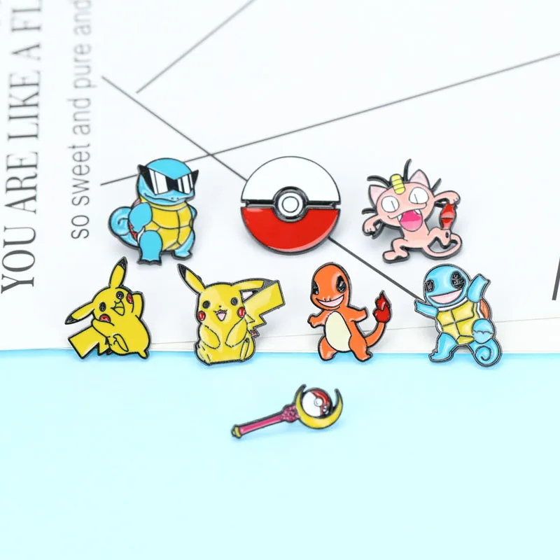 Пикачу Покемон супер монстр Go Pokeball брошь и эмалированная булавка
