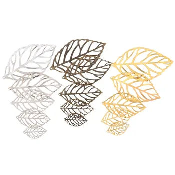 Antique Filigree Leaf Connectors – Bronze/Silver/Gold DIY Jewelry Findings 1