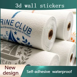 3D Pattern Wallpaper Thick Flame Retardant Waterproof Wallpaper Self-Adhesive Background Home Decoration Wall Sticker