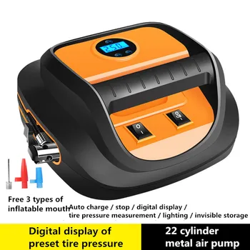 

Digital Tire Inflator Car Air Pump Inflatable Mini Compressor LED Portable 12V Tyre Inflador For Motorcycles Compresor Luftpumpe
