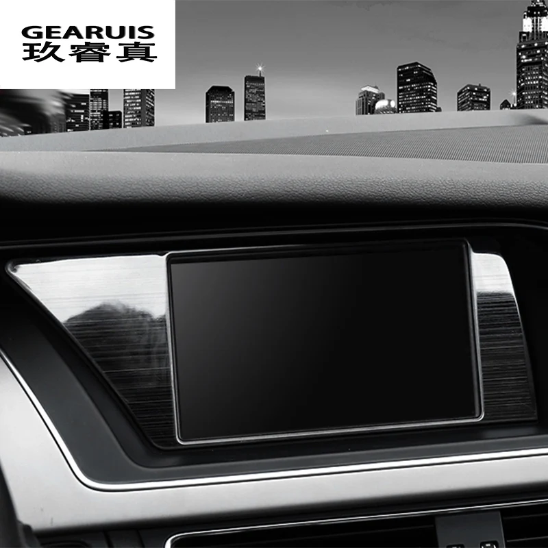 Car Styling Center Control Navigation Screen Protection covers Stickers Trim Panel For Audi A4 B8 A5 Interior Auto Accessories Car Styling Center Control Navigation Screen Protection covers Stickers Trim Panel For Audi A4 B8 A5 Interior Auto Accessories
