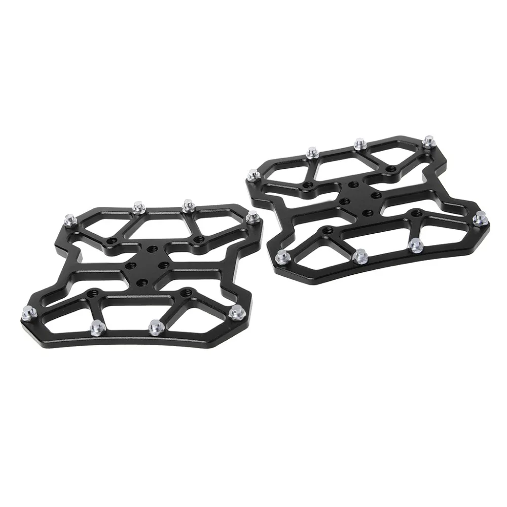 QILEJVS 2pcs Bicycle Pedal Aluminum Alloy Flat Platform Adapter Conversion Universal Compatible MTB Road Bike Parts Accessories