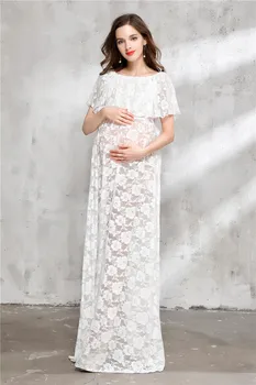 

Pregnant Women Photography Clothing Beautiful Wind Lace Cardigan Skirt New Pregnant Women Photo Dress