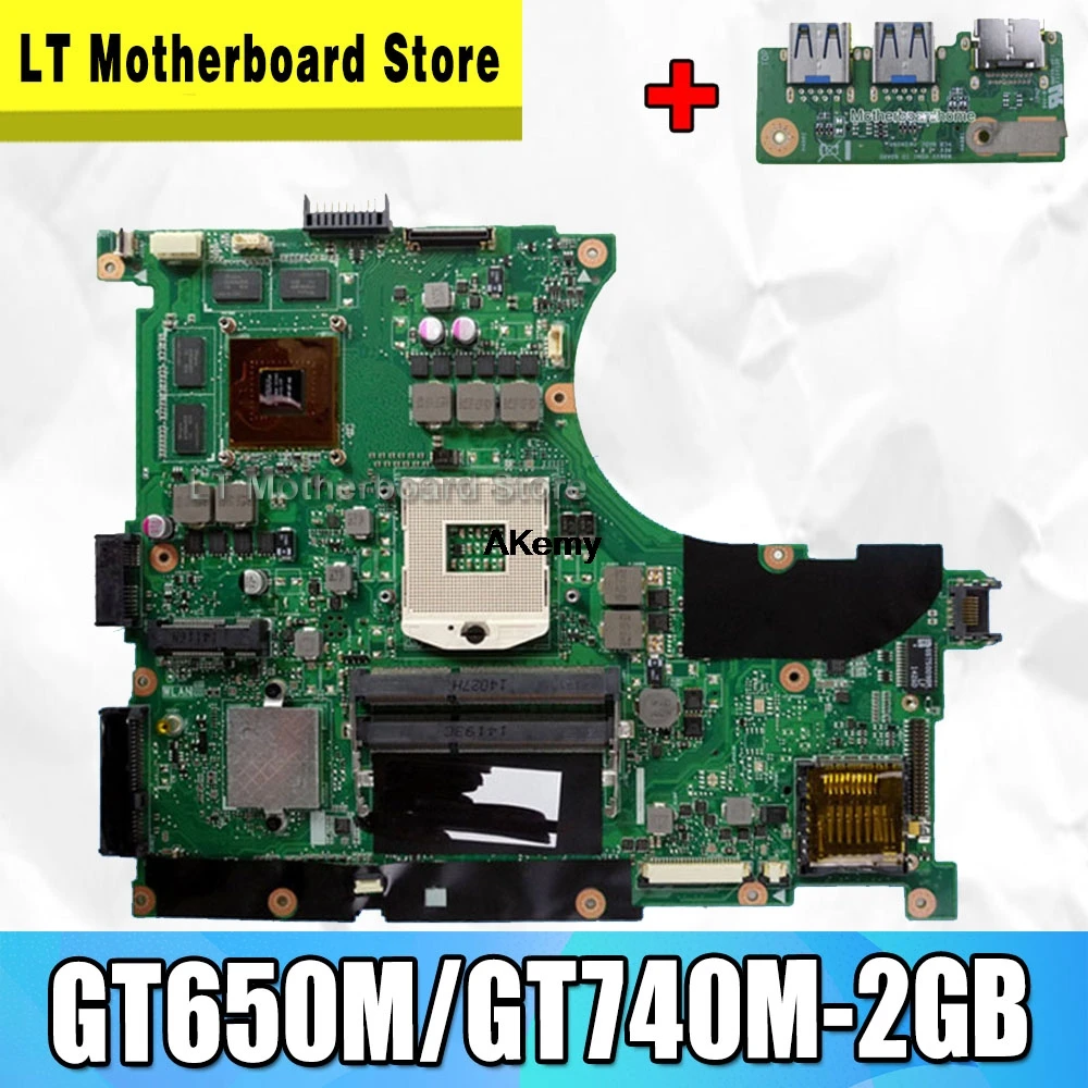 send board+GT650M/GT740-2GB N56VB Motherboard RAM For ASUS N56VM N56V N56VV Laptop motherboard N56V