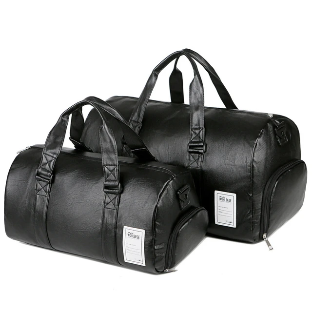 Sac de voyage noir avec poche humide, sac de sport de grande capacité avec  compartiment à chaussures pour les sports de gym de voyage