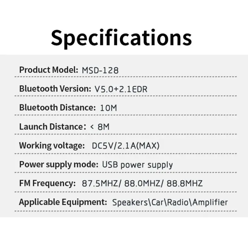USB автомобильный Bluetooth 5,0 приемник аудио fm-передатчик беспроводной AUX порт адаптер