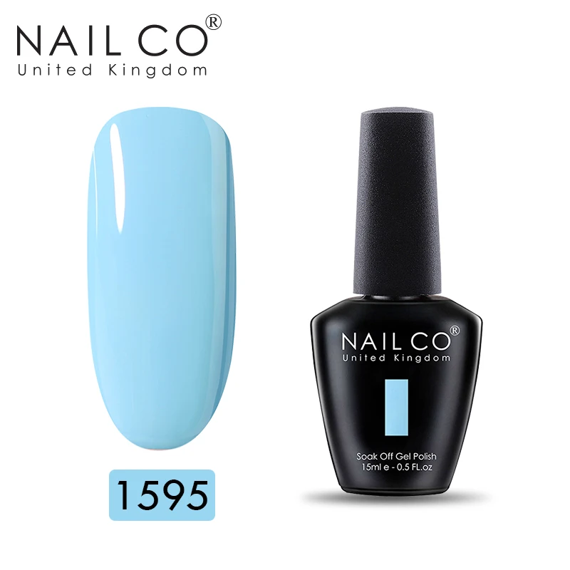 NAILCO 150 чистые долговечные цвета гибридное лаковое гелевое покрытие для ногтей Esmalte гель для дизайна лак розовый красный вымачивать праймер Гель-лак - Цвет: 1595