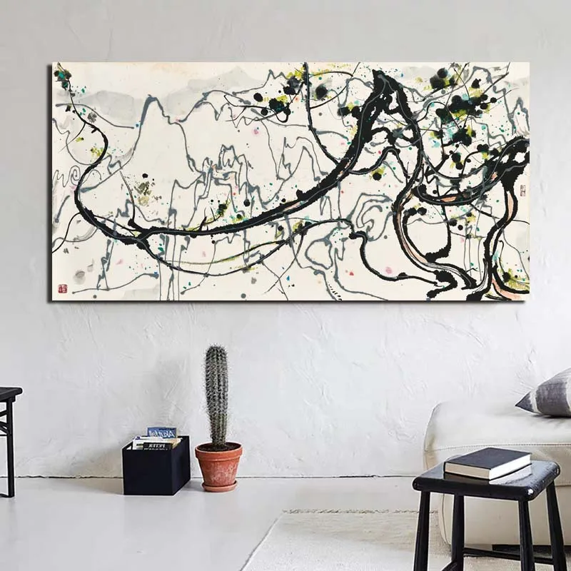 Wu Guanzhong Картина на холсте украшение для гостиной современные настенные постеры