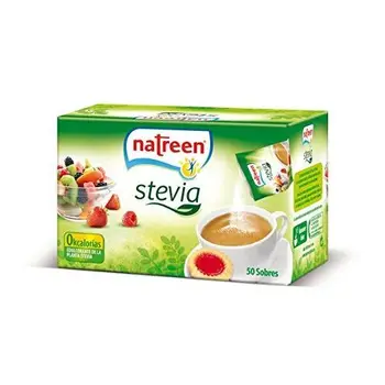 

Natreen - Edulcorante granulado Sobre Stevia 50 uds - [Pack de 4]