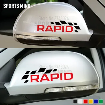 

3 Pairs SPORTS MIND For Skoda Rapid VRS Auto Accessories Rearview Mirror Car Styling Automobiles Car Sticker Decal