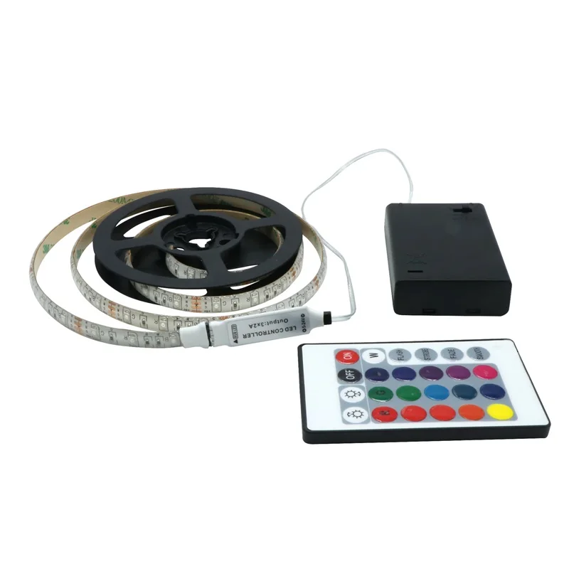 Szyoumy Rgb Led Light Strip Battery Powered+rgb Remote Controller+24