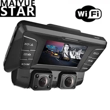 Обновленная фронтальная и тыловая двойная камера 4K 1080p full HD Wi-Fi, суперширокоугольный ЖК-экран, автомобильный, Uber, taxi sprint, видеорегистратор