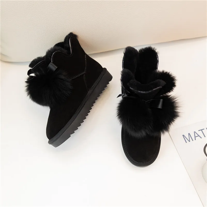 Meotina/женские ботинки; теплые шерстяные зимние ботинки; замшевые ботильоны на плоской подошве; полуботинки из натуральной кожи с натуральным мехом; женская зимняя обувь; размер 40